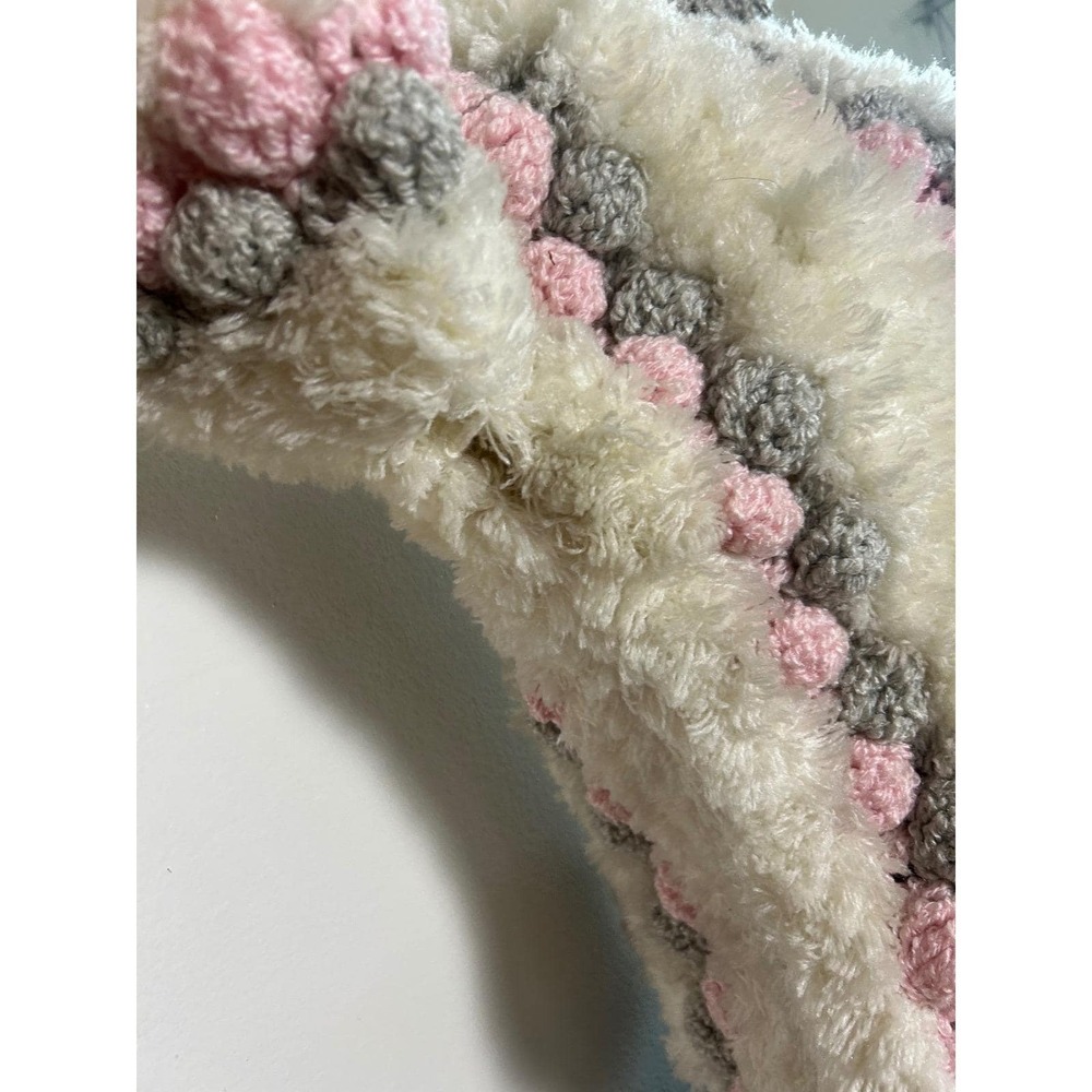 whimsical vintage 70's shaggy‎ knit pompom crochet jacket ~ needs repair - Picture 6 of 11